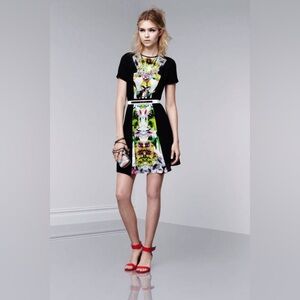Prabal Gurung for Target Black Mini Dress with Multicolor Floral